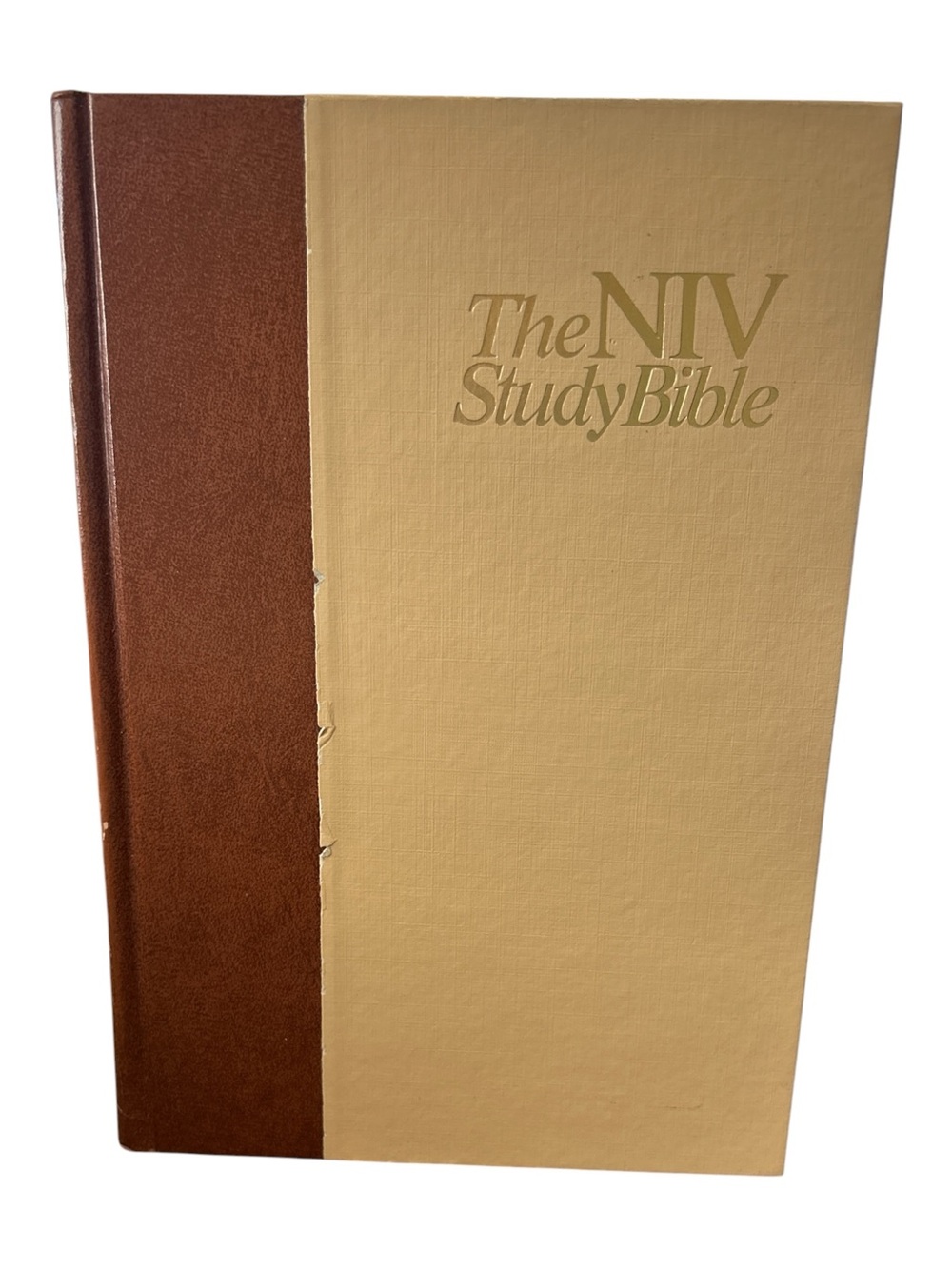 1985 NIV Study Bible Hardcover Red Letter New Old Stock ? Storage Flaws See Pics